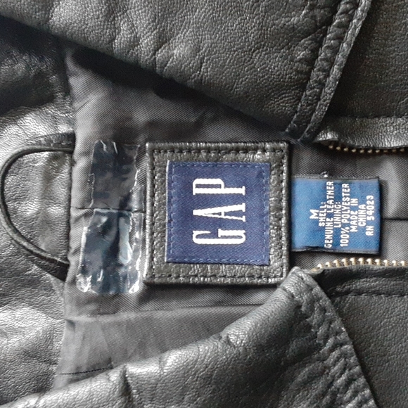 Genuine Leather GAP Y2K jacket (vintage) - Picture 3 of 16